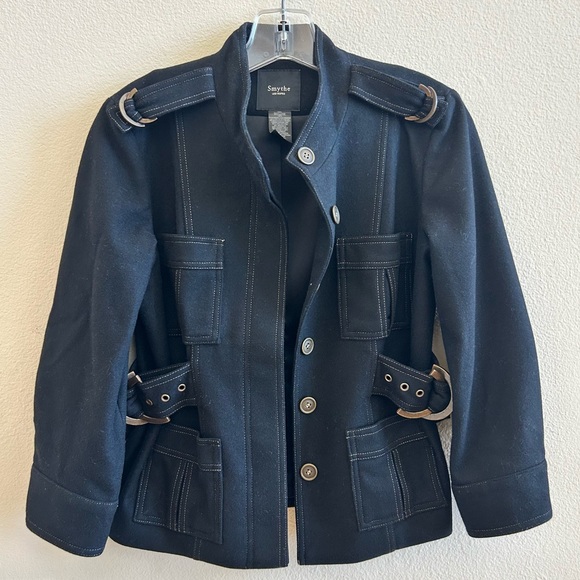 Smythe Jackets & Blazers - Smythe Les Vestes Cropped Blazer in Wool Cashmere 6 Black Jacket